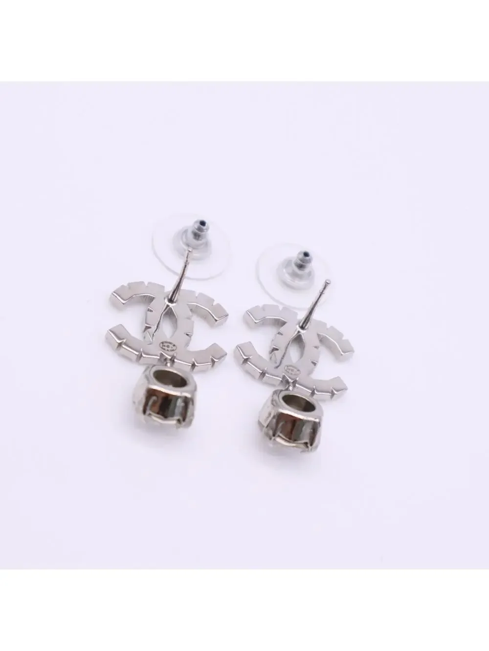 Chanel Cc Logo Earrings Sterling Silver #357842C84B